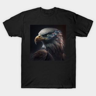 Traditional American Eagle and Flag T-Shirt